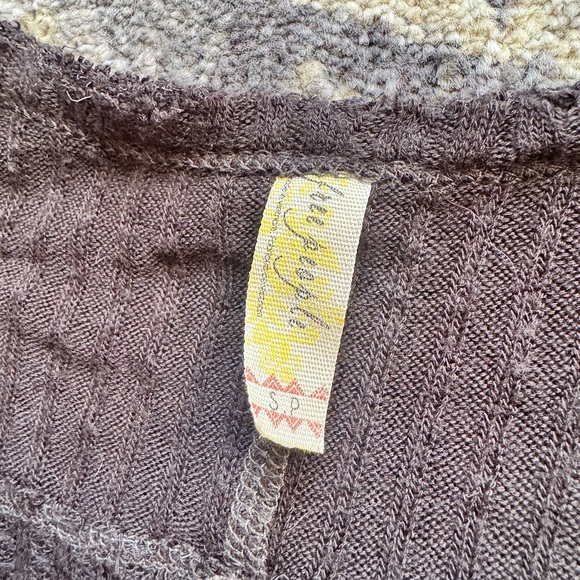 Free People Long Sleeve Raw Hem Black Tunic, S - Picture 15 of 16